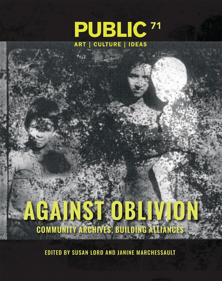 PUBLIC 71 cover with yellow text over grainy b/w image of woman and child