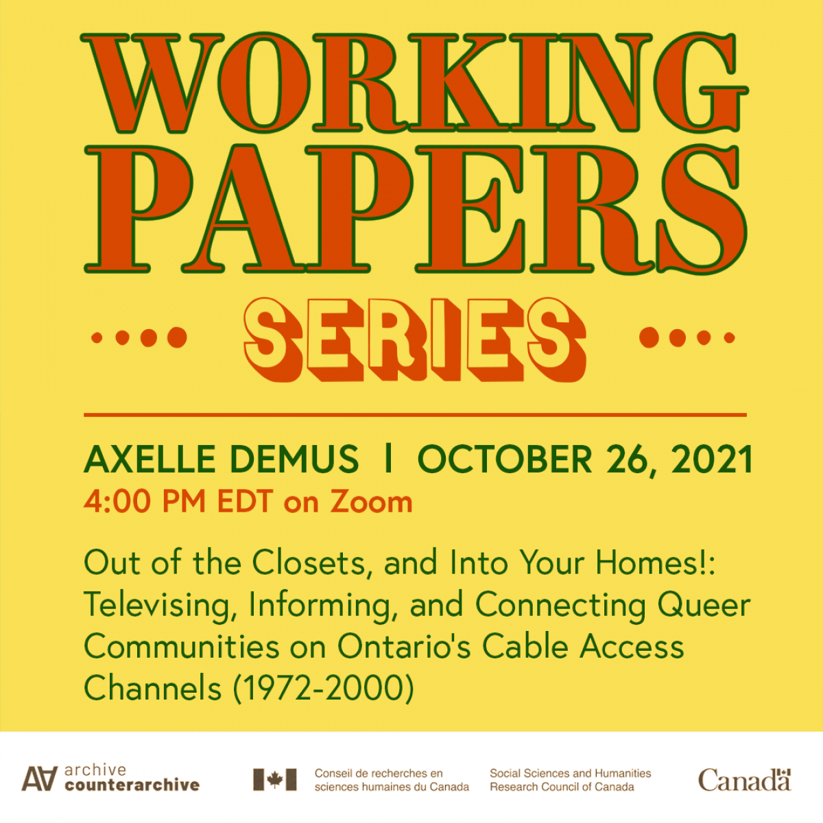 Poster working paper series