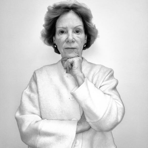 Black and white photo of Marta Braun