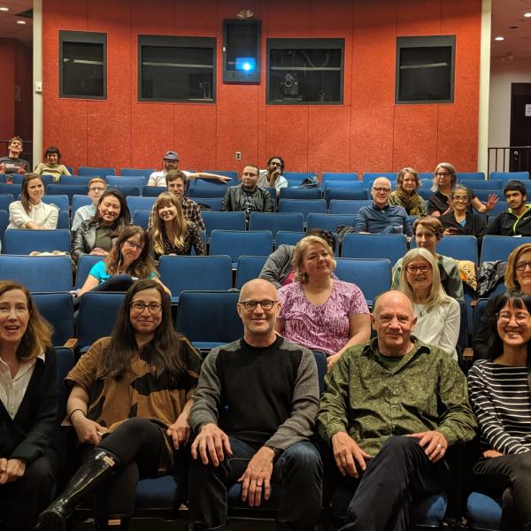 Summer Institute students, convenors (Janine Marchessault, Philip Hoffman, and Michael Zryd), and guest speaker Suzanne Morrissette