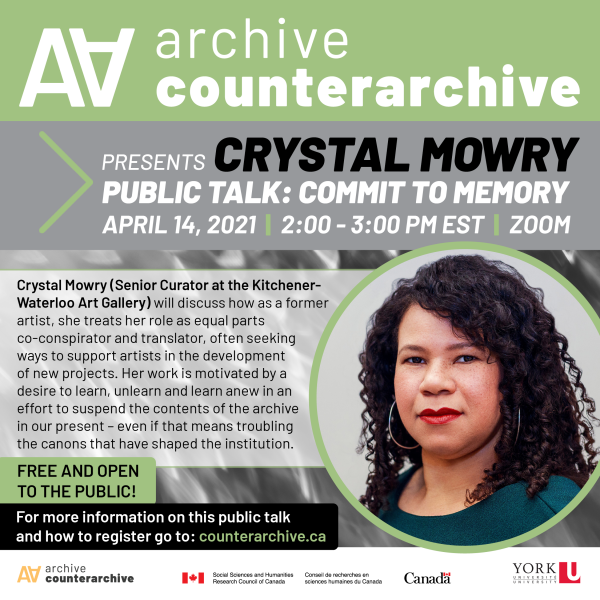 This image depicts curator Crystal Mowry and is accompanied by the abstract of her talk.