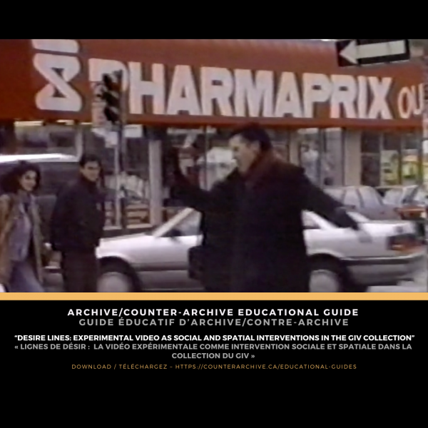 GIV postcard image. Background is still from Sisler film, Aberrant Motion #1.